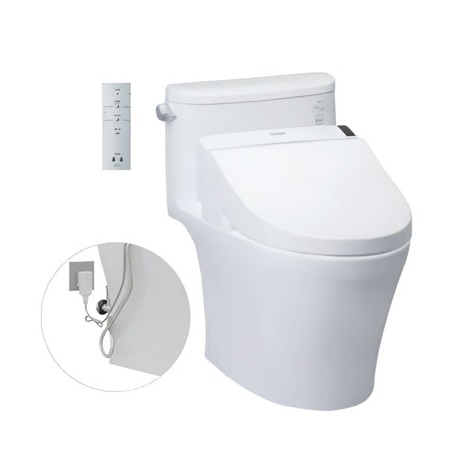 Bồn cầu 1 khối TOTO MS857DW18 nắp điện tử TCF23710AAA Washlet C2 - Image 5