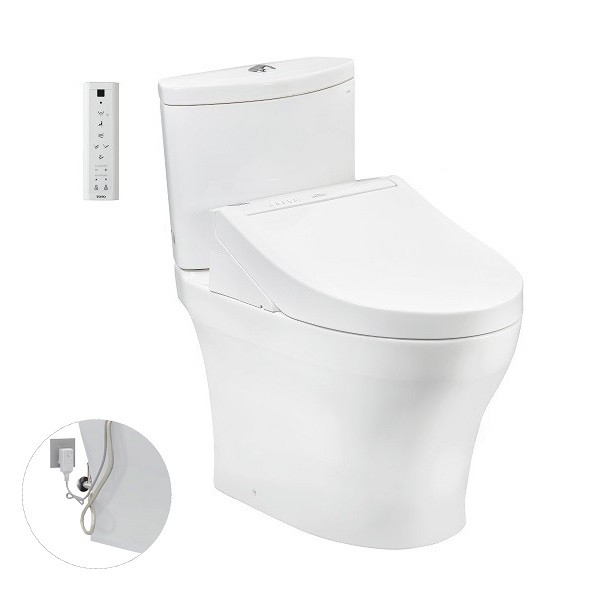Bồn cầu 2 khối kèm nắp rửa điện tử TOTO CS986GW7 - Image 3