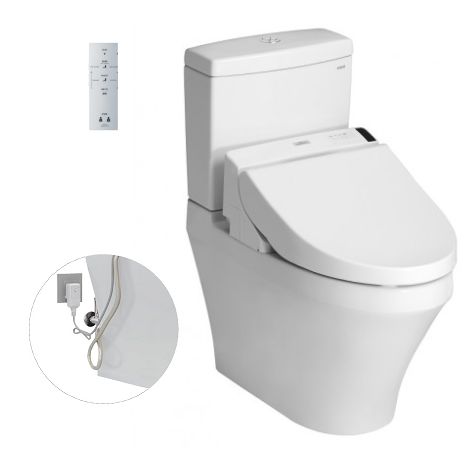 Bồn cầu hai khối kèm nắp rửa điện tử TOTO CS302DW16 - Image 6