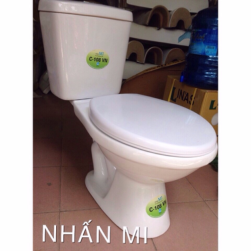 Bồn cầu két liền giá rẻ 2 nhấn Minh Long KL09 - Image 6