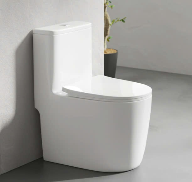 Bồn cầu két liền mầu đỏ trắng Miken MKB-2020RW (Đặt hàng 10-15 ngày) - Image 3