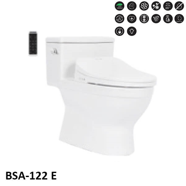Bồn cầu két nước âm tường màu vân đá đen Basic BS-8016MB - Image 6