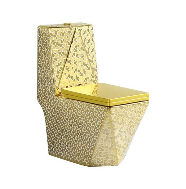 Bồn cầu men giả đá màu ghi đen Miken MKB-989 - Image 6