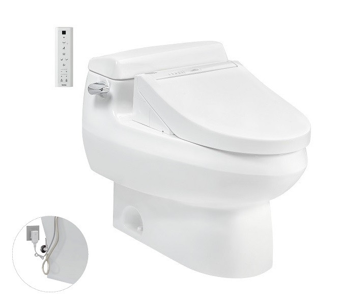 Bồn cầu nắp rửa điện tử TOTO MS688W14 Washlet nắp C5 TCF24410AAA (Điện 220V)