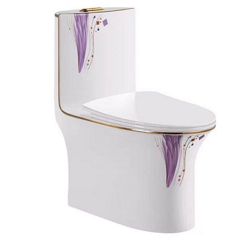 Bồn cầu nghệ thuật mạ hoa văn nghệ thuật màu đen HCG 6699-1 - Image 6