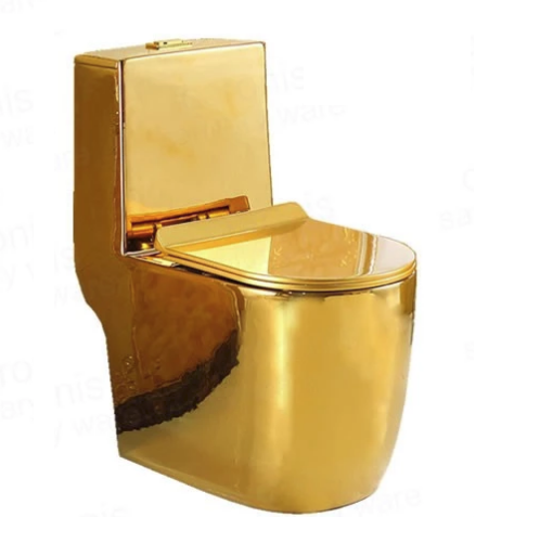 Bồn cầu nghệ thuật mạ vàng 6816E (Đặt hàng 7-10 ngày) - Image 5