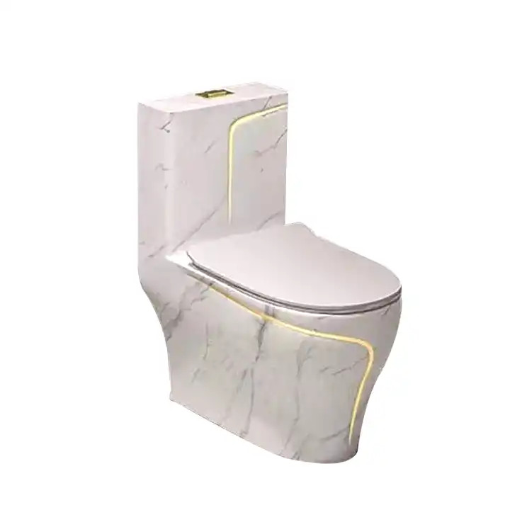 Bồn cầu quả trứng màu đen Black liền khối két liền GDKES GK-9012BL - Image 4