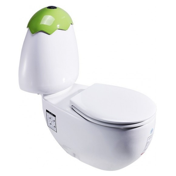 Bồn cầu trẻ em màu vàng Miken MKB-1239Y - Image 3