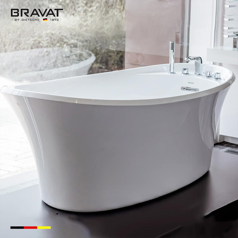 Bồn tắm âm Bravat B25409W (1400x700x420mm) - Image 3