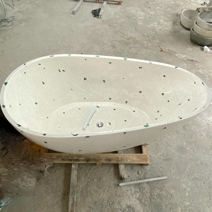 Bồn tắm bê tông xi măng nghệ thuật theo yêu cầu Miken MKB-1260BT - Image 3