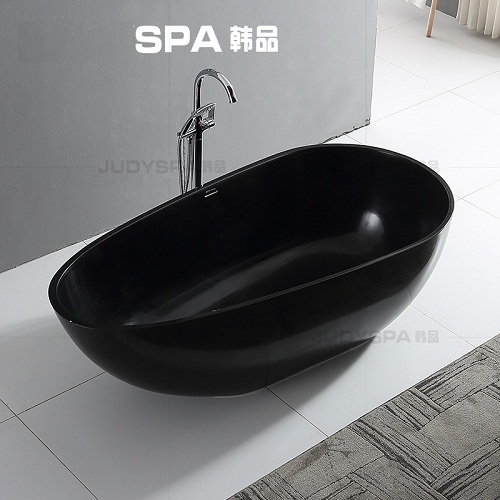 Bồn tắm đá nhân tạo marble nghệ thuật màu đen AL-BS8623 (có vòi -Đặt hàng 7-25 ngày) - Image 6