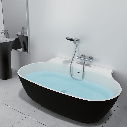 Bồn tắm đá nhân tạo marble nghệ thuật màu đen AL-BS8625 (Đặt hàng 7-25 ngày)
