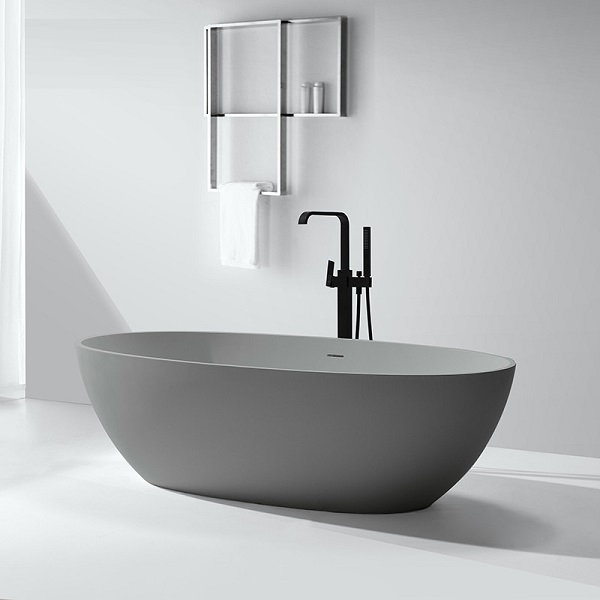 Bồn tắm đá nhân tạo marble nghệ thuật màu đen AL-BS8625 (Đặt hàng 7-25 ngày) - Image 4