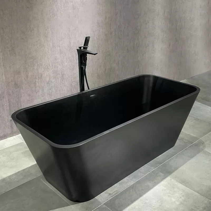 Bồn tắm đá nhân tạo marble nghệ thuật màu đen AL-BS8625 (Đặt hàng 7-25 ngày) - Image 6