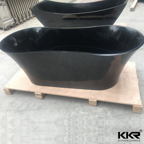 Bồn tắm đá nhân tạo marble nghệ thuật màu đen AL-BS8626 (Đặt hàng 7-25 ngày)