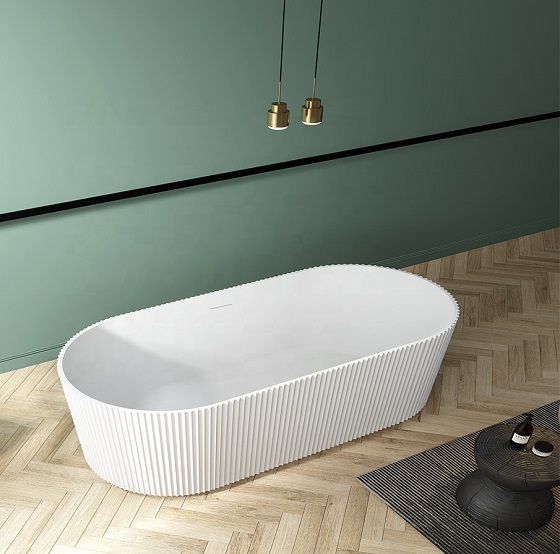 Bồn tắm đá nhân tạo marble nghệ thuật màu đen AL-BS8626 (Đặt hàng 7-25 ngày) - Image 4