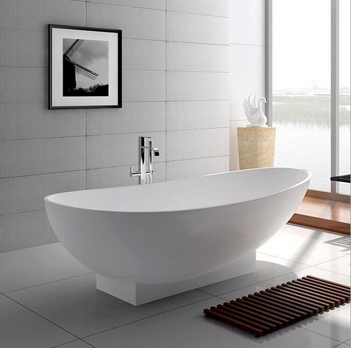 Bồn tắm đá nhân tạo marble nghệ thuật màu đen AL-BS8628 (Đặt hàng 7-25 ngày) - Image 5