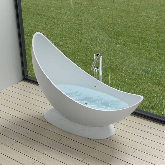 Bồn tắm Đá nhân tạo Polystone-Solic Surface Miken MKB-V3M (2000x767x1450mm)