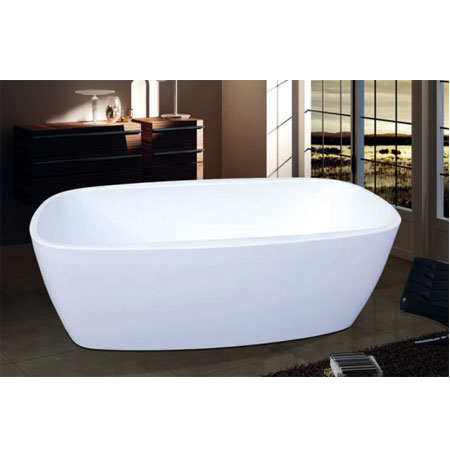 Bồn tắm đá nhân tạo solid surface nghệ thuật màu đen trắng Miken MK-6005B - Image 3