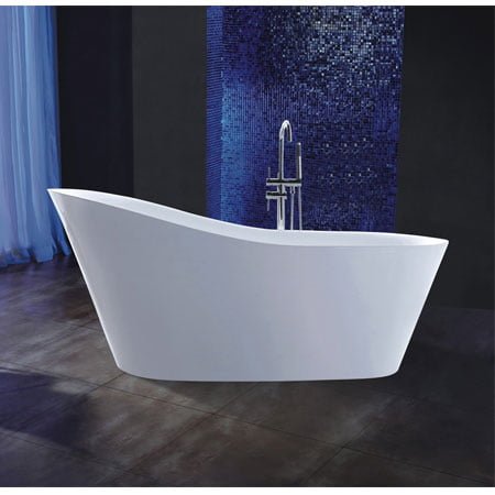 Bồn tắm đá nhân tạo solid surface nghệ thuật màu đen trắng Miken MK-6007B - Image 3