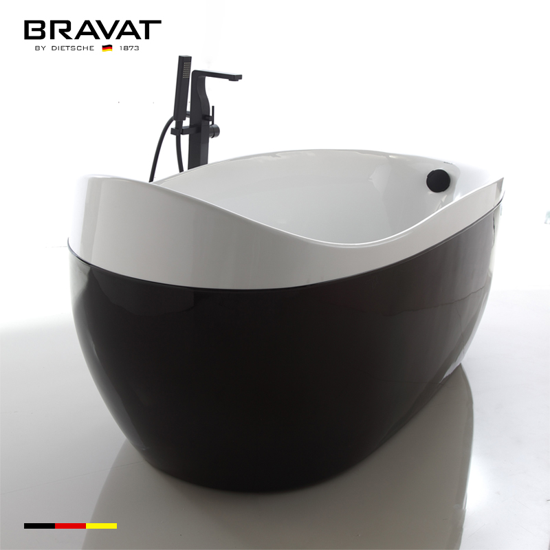 Bồn tắm đặt sàn Bravat B25591W-1-ENG (1500x820x575mm) - Image 4