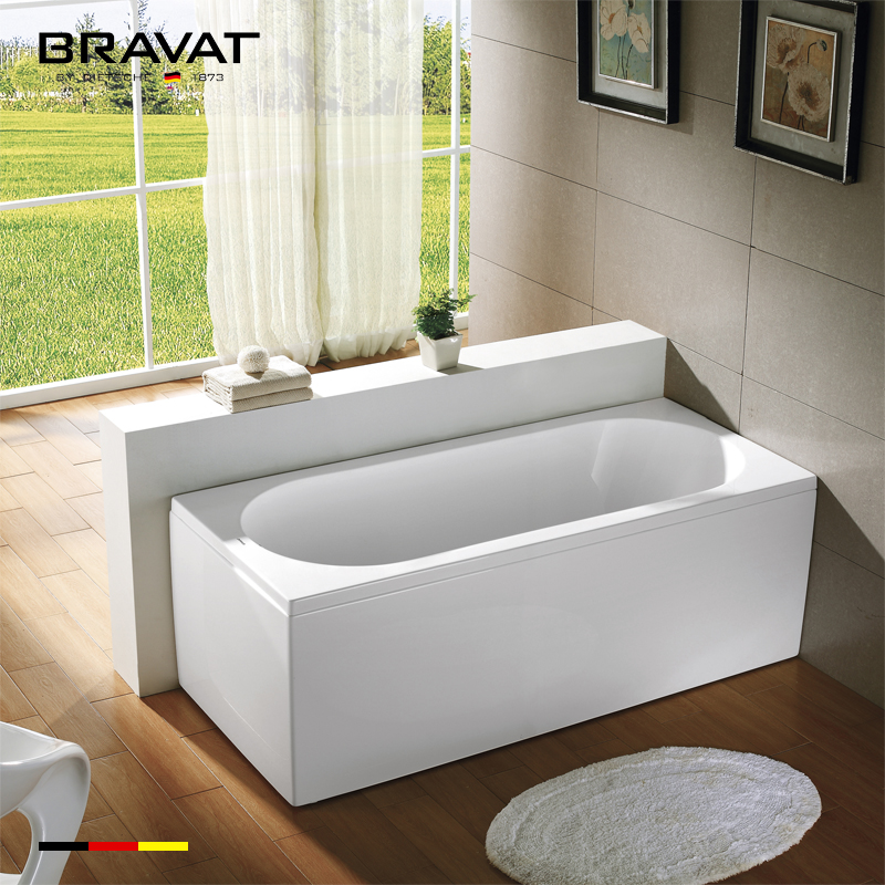 Bồn tắm đặt sàn Bravat B25591W-1-ENG (1500x820x575mm) - Image 5