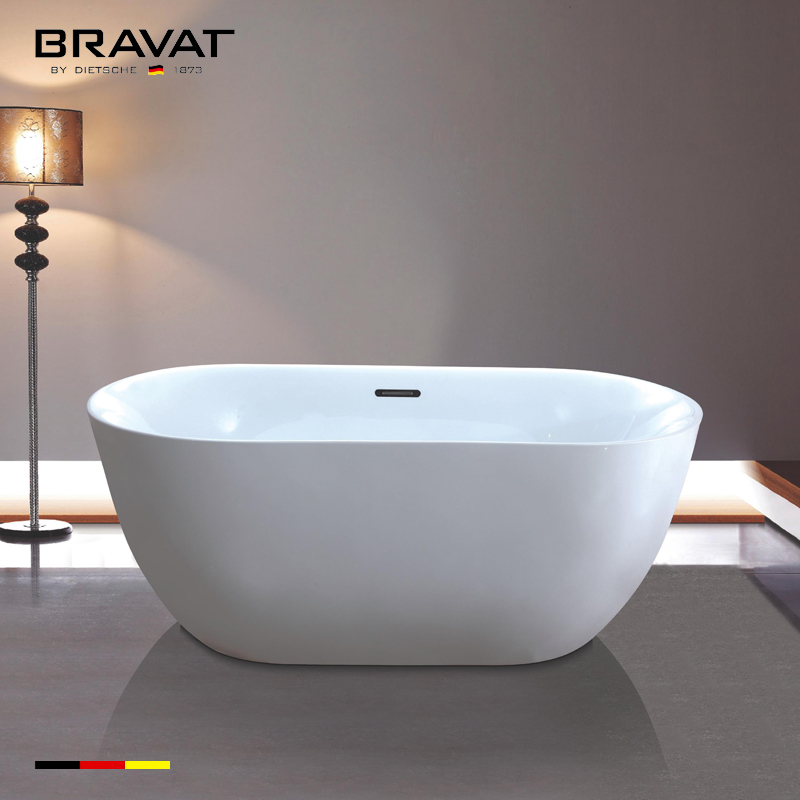 Bồn tắm đặt sàn Bravat B25609W (1600x800x420 mm) - Image 3