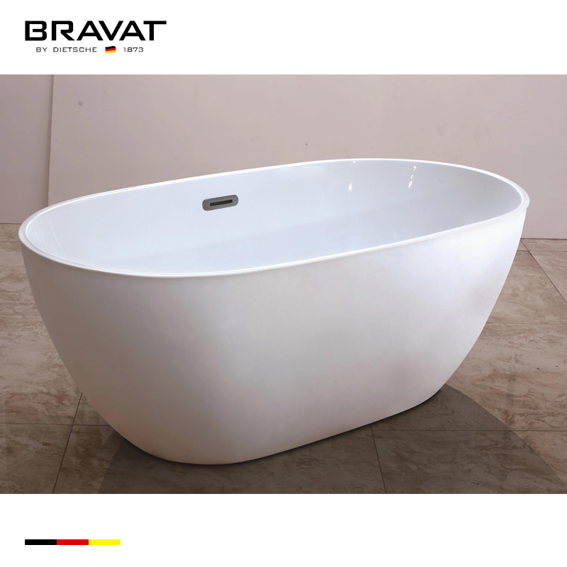 Bồn tắm đặt sàn Bravat B25691W-1-ENG (1590x825x580mm)