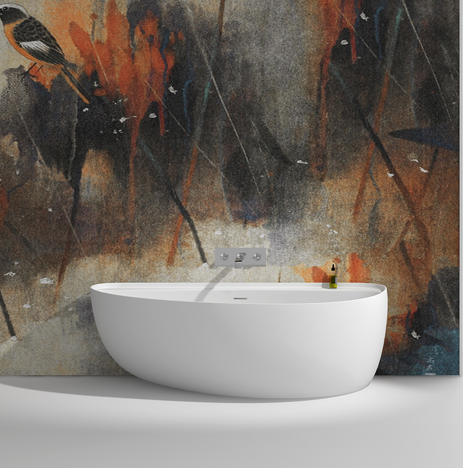Bồn tắm đặt sàn đá nhân tạo Euroking EU-65159 (1700x750x550mm) - Image 3