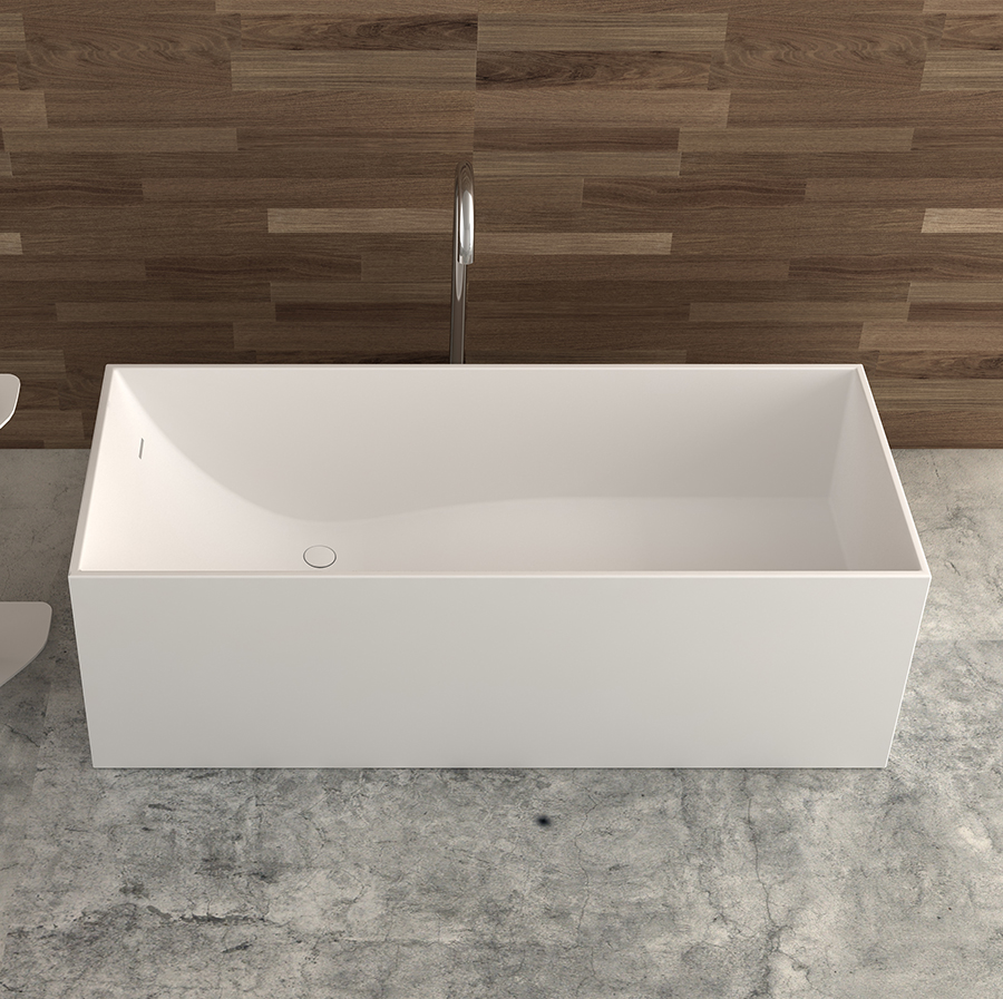 Bồn tắm đặt sàn đá nhân tạo Euroking EU-65175 (1600x720x650mm) - Image 6