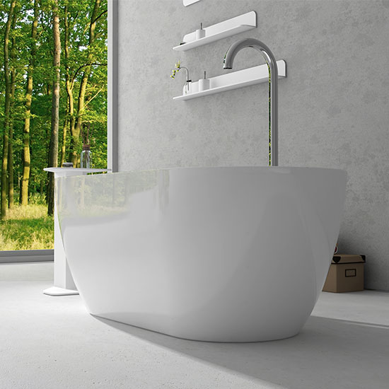 Bồn tắm đặt sàn đá nhân tạo Euroking EU-65176 (1600x700x550mm) - Image 3