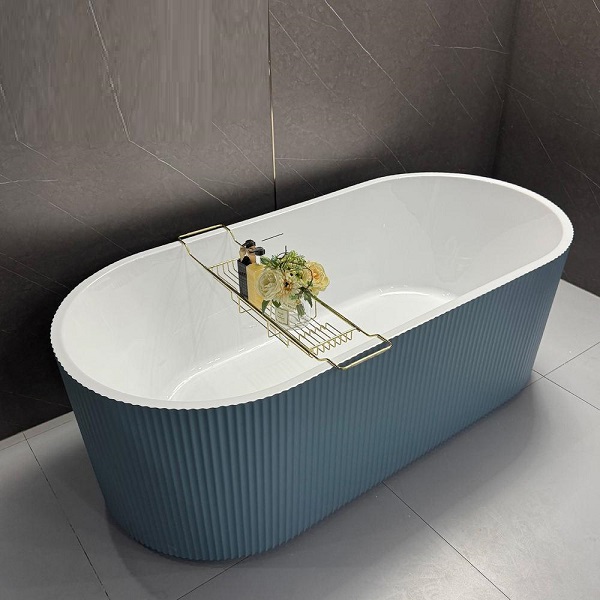 Bồn tắm đặt sàn màu đen nghệ thuật Miken 5026B (1400x750x580 mm - Đặt hàng 15-20 ngày) - Image 5