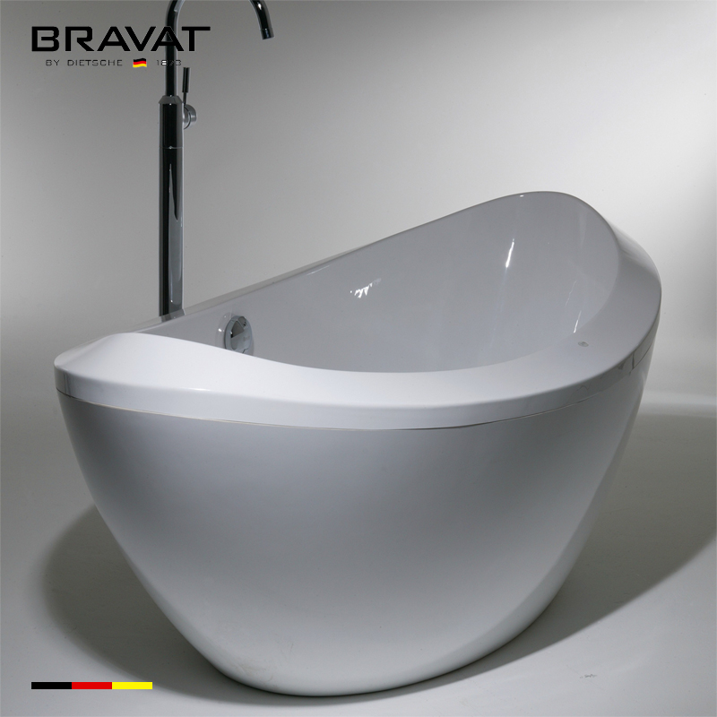 Bồn tắm độc lập đặt sàn Bravat B25808W-1 (1800x900x700 mm)