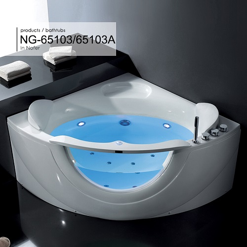 Bồn tắm đôi massage Nofer PM-1010 (sục khí-1800x1300x600mm) - Image 5