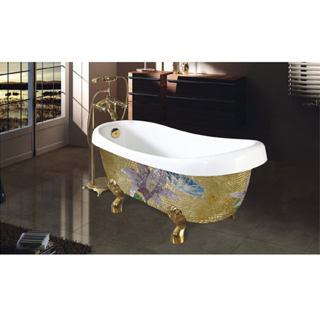 Bồn tắm hình tròn nghệ thuật màu đen Miken 5013B (1350x1350x580mm - Đặt hàng 15-20 ngày) - Image 3