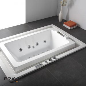 Bồn tắm lắp âm Bravat B25904W (1900x1200x520 mm) - Image 4