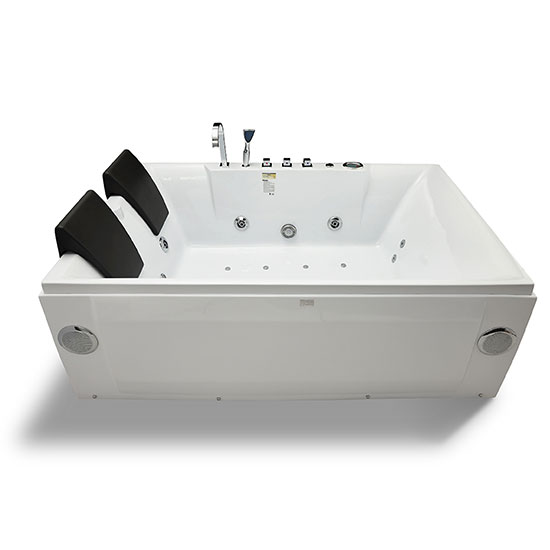 Bồn tắm Massage đặt góc Govern JS-8098P (Ngọc trai, Sục khí, đổi màu-1300x1300x580mm) - Image 3