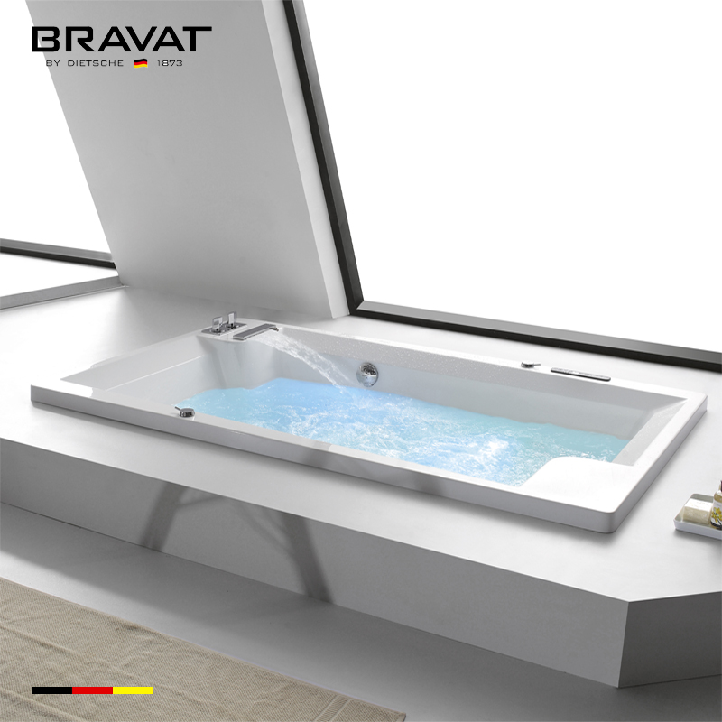 Bồn tắm massage đặt sàn Bravat B25824TW-3K (1750x800x765mm) - Image 3