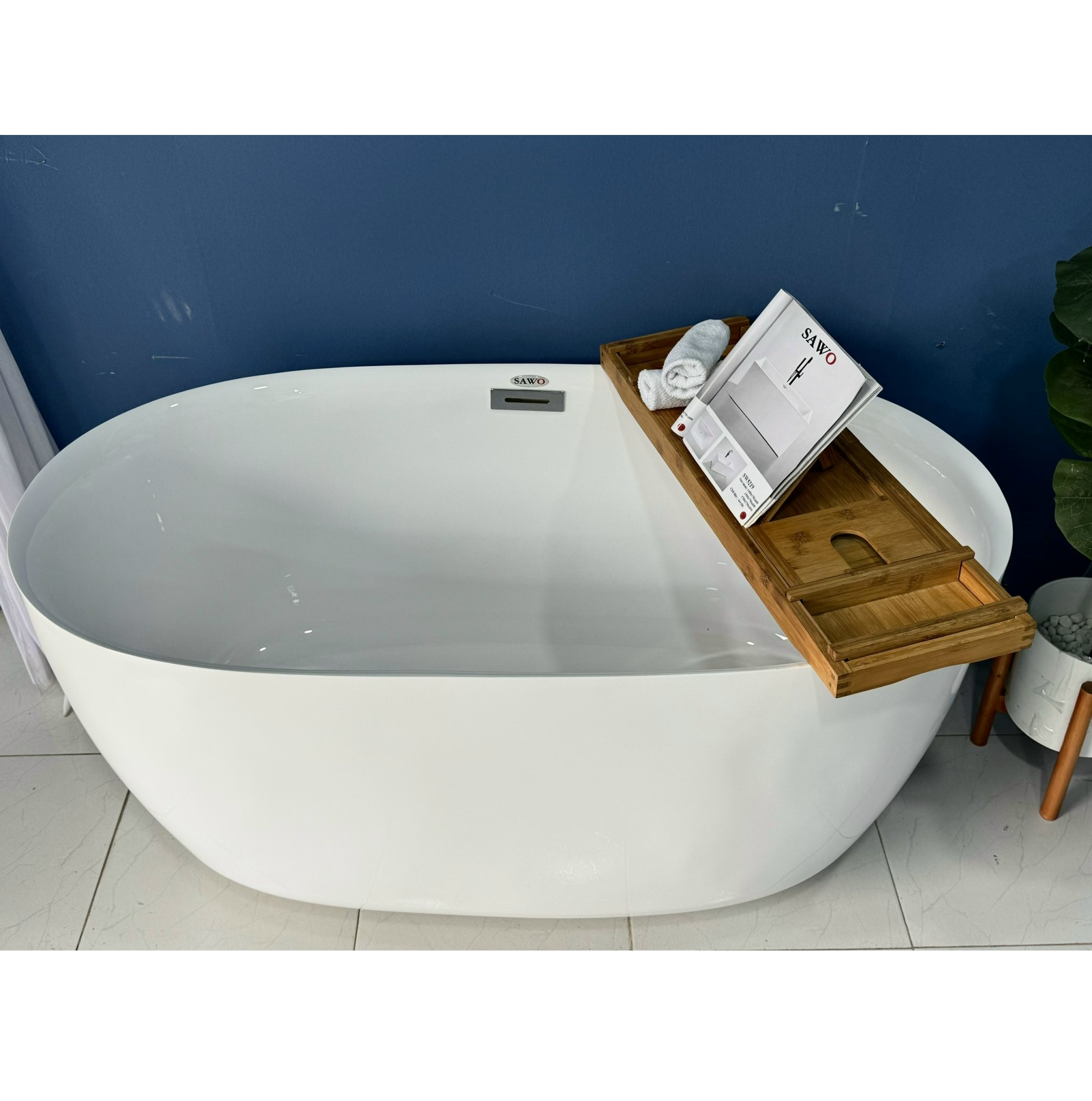Bồn tắm massage đặt sàn hình chữ nhật SAWO SW4818AM (Acrylic-1810x855x615mm) - Image 3