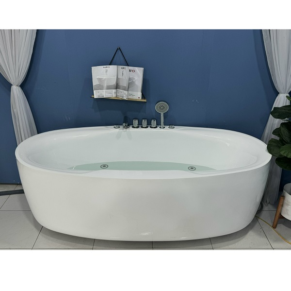 Bồn tắm massage đặt sàn hình Elip SAWO SW5817M (Acrylic-1680x820x580mm)