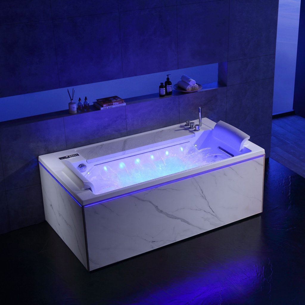Bồn tắm massage đèn Led Nofer NG-1006 (Acrylic-1800x850x700mm) - Image 3