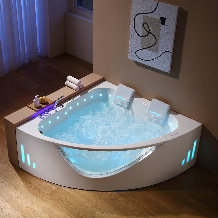 Bồn tắm massage đèn led Nofer NG-65109B (Acrylic-1700*1200*630 mm) - Image 4