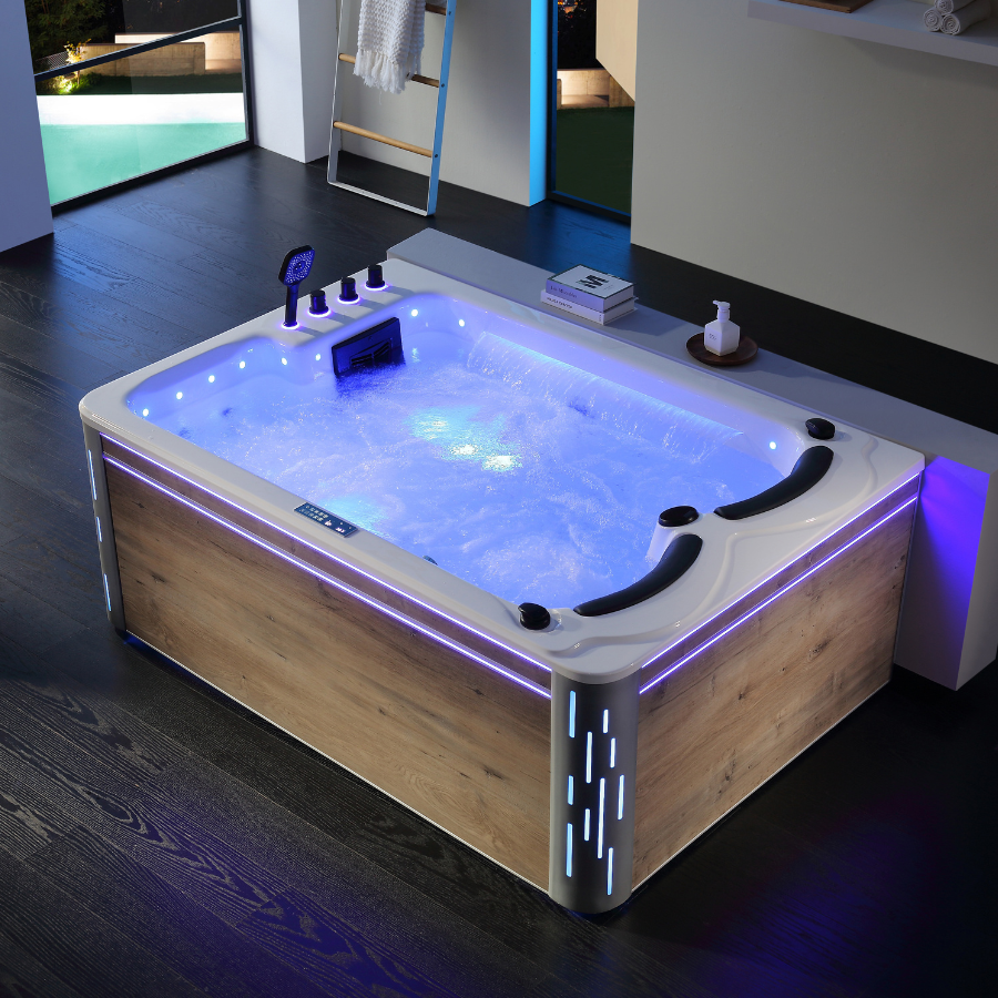 Bồn tắm massage đèn Led Nofer NG-858 (Acrylic-1800x900x700mm) - Image 5