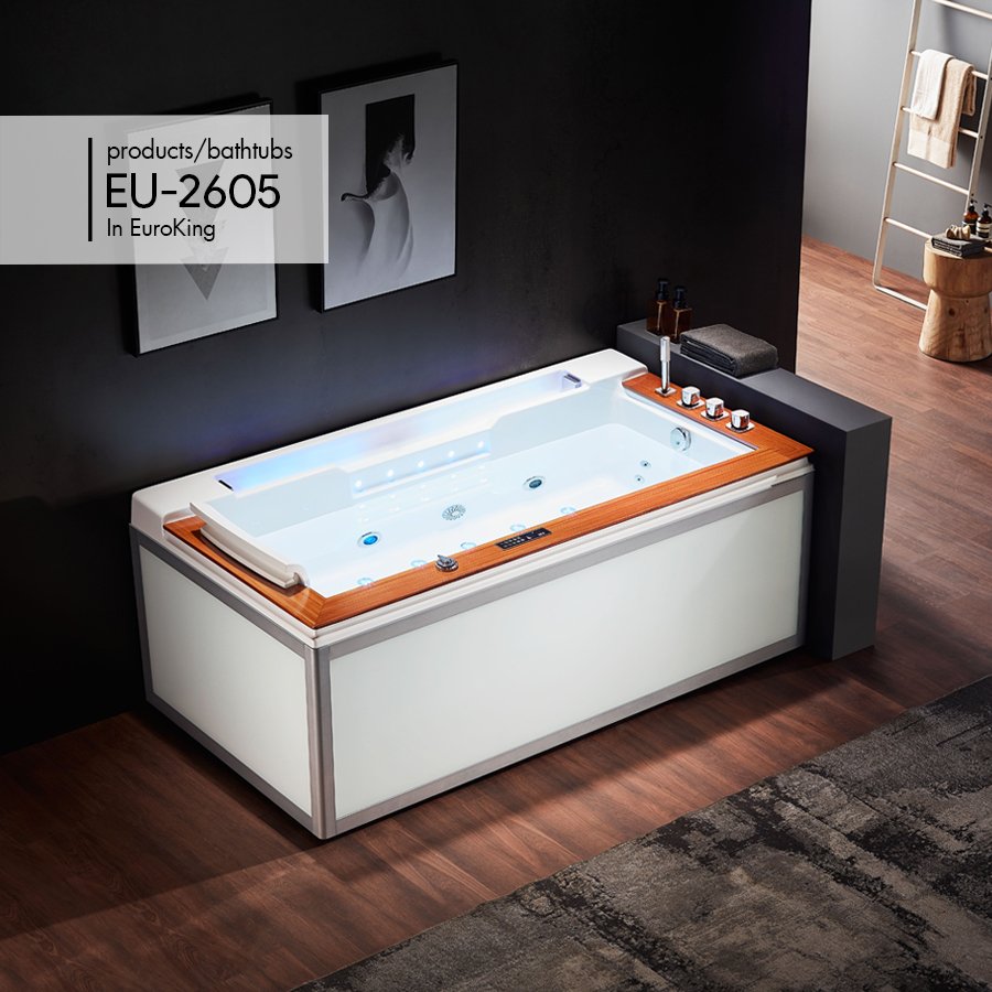 Bồn tắm massage Euroking EU-1101A (1800x900x620mm) - Image 3