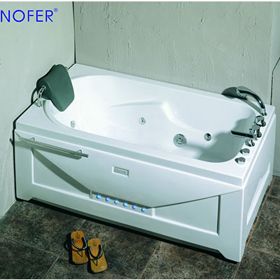 Bồn tắm massage hình tròn Nofer NG-223A (Acrylic-1500x1500x660mm) - Image 5
