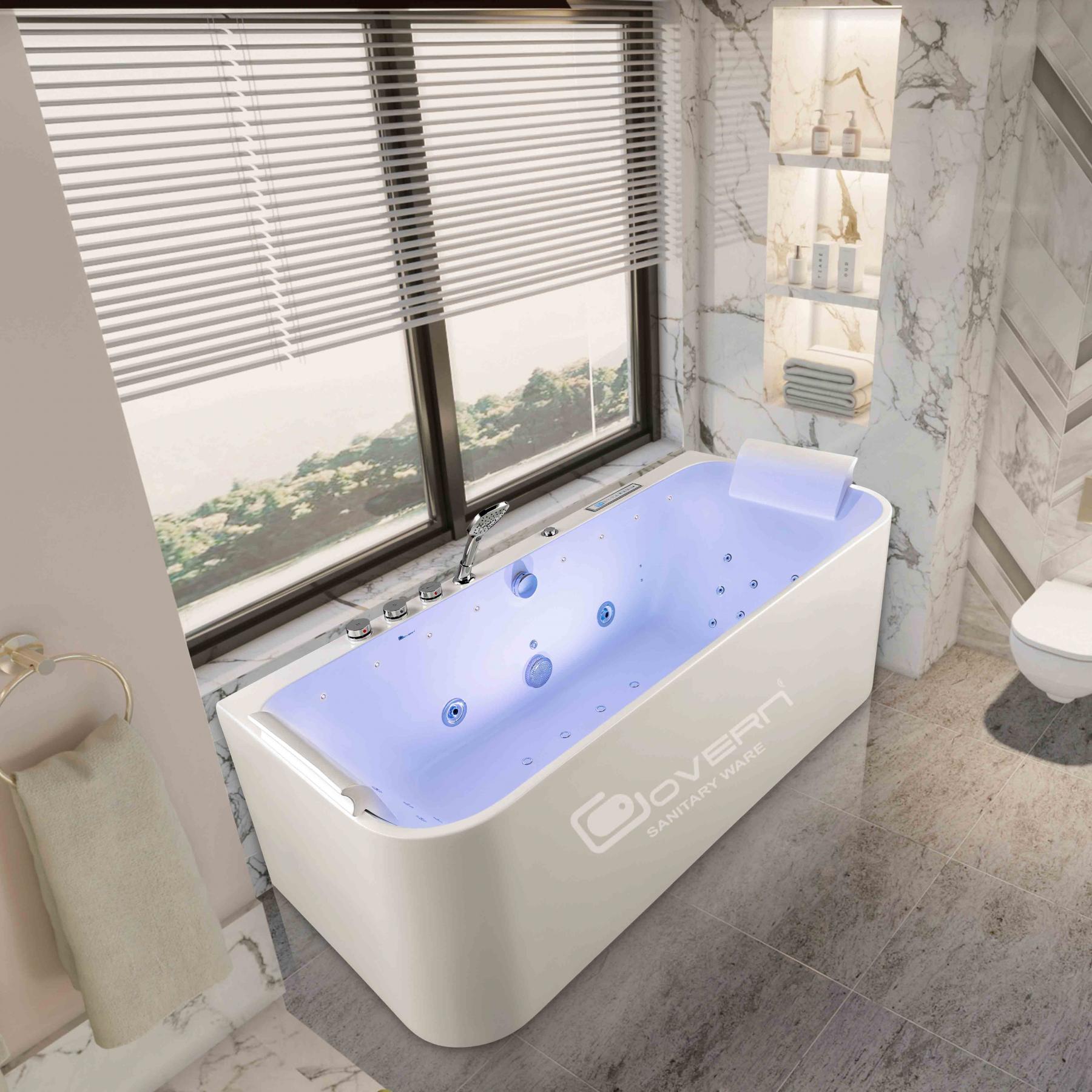 Bồn tắm massage màu Govern YKL-E46 (1410x1390x670 mm) - Image 4