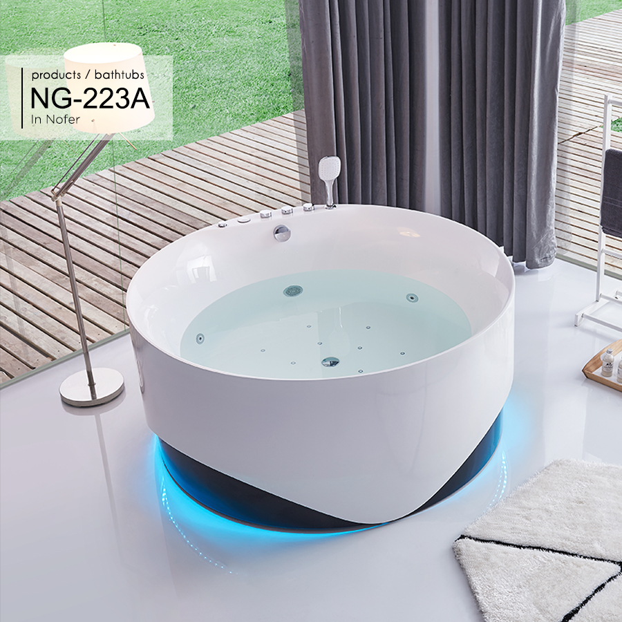Bồn tắm massage Nofer NG-1710DP (Ngọc trai-1800x1200x600 mm) - Image 5