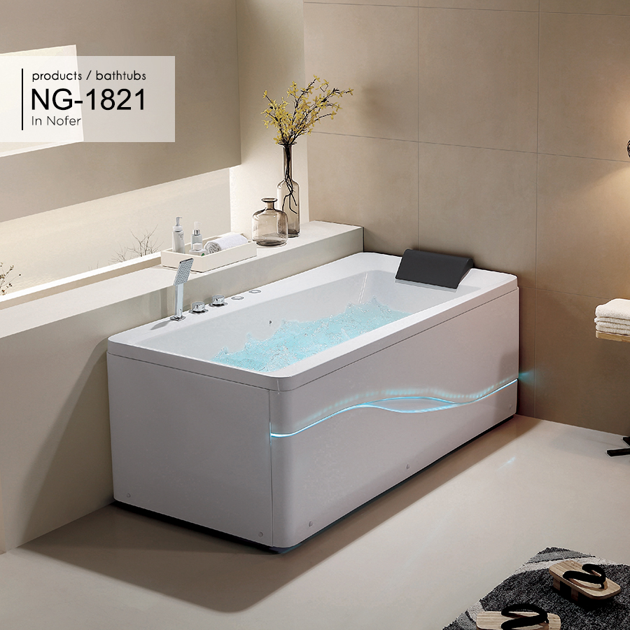 Bồn tắm massage Nofer NG-1777D (Acrylic-1700*800*560 mm) - Image 4