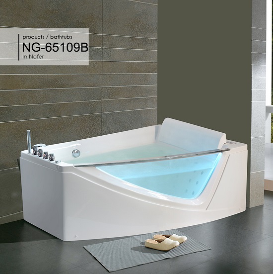 Bồn tắm massage Nofer NG-5501P (Ngọc trai-sục khí-1500x830x580mm) - Image 3