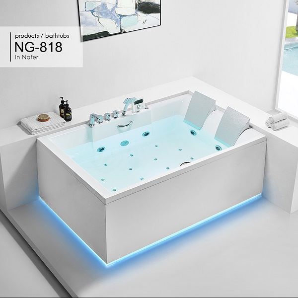 Bồn tắm massage Nofer NG-818 (Acrylic-1800x1200x700mm)